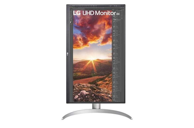 LG 27" (16:9) UHD 4K IPS LED, HDMI(2), DP, USB-C, HDR400, SPKR, Vesa, 90W 3YR WTY