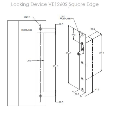 FSH S3937A VE1260S V Lock Square FacePlate 5YR