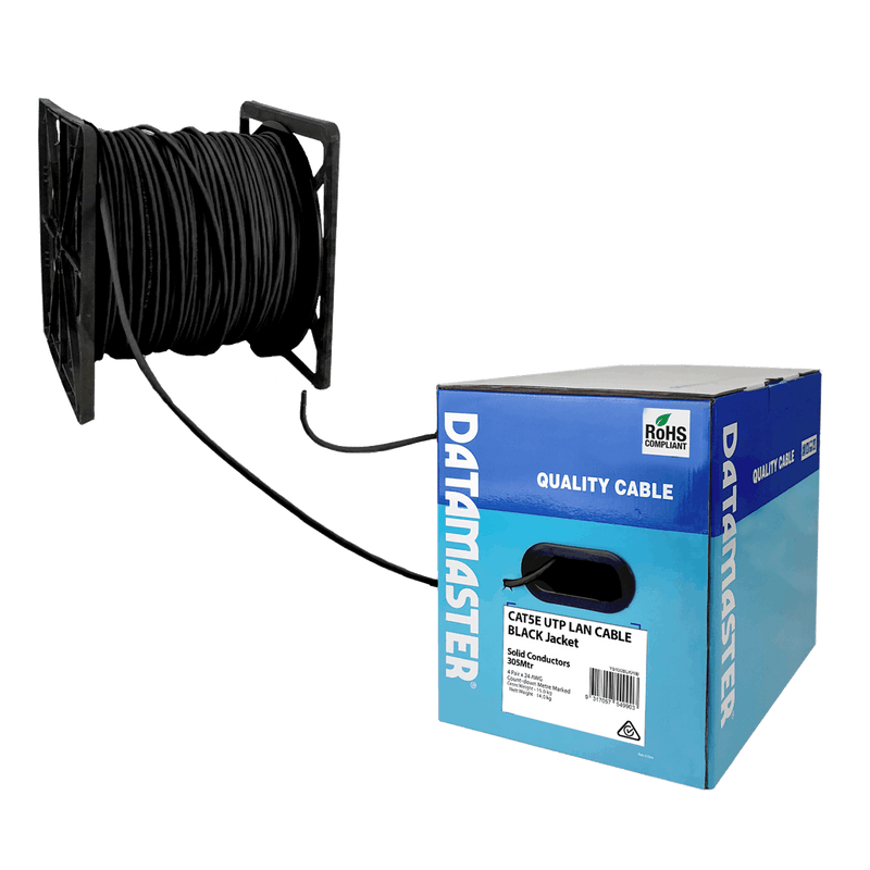 DATAMASTER S113898 Cat5E Black 305M 25YR