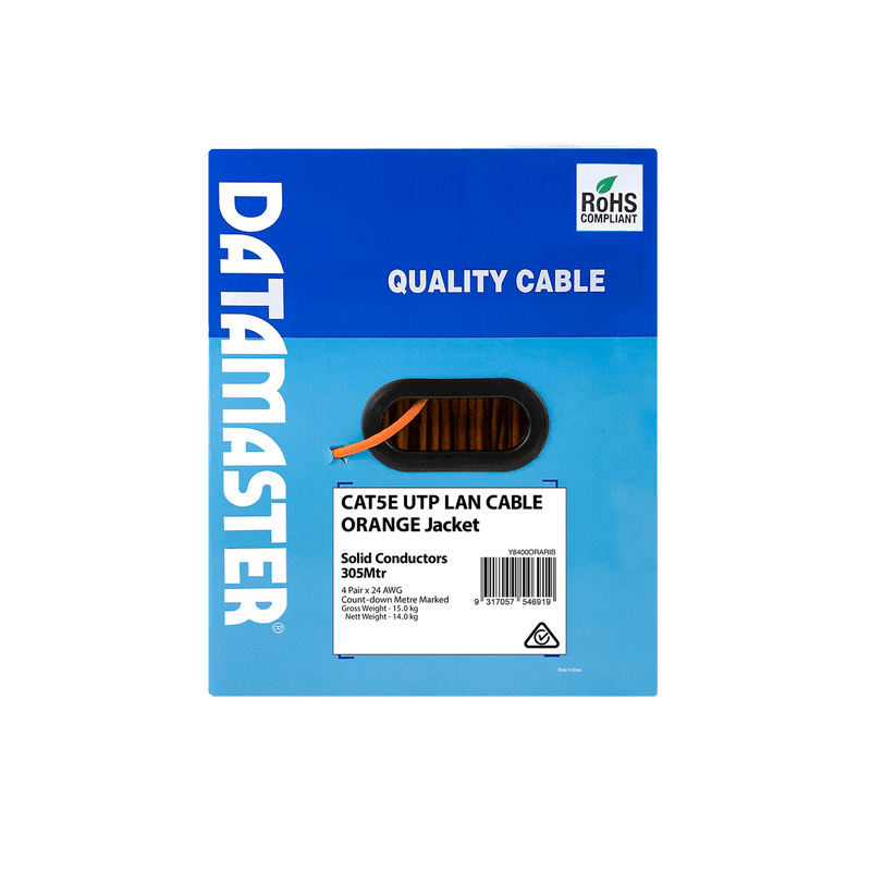 DATAMASTER S2100OR Cat5E Orange 305M (Lifetime Warranty)