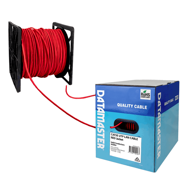 DATAMASTER S2098 Cat5E Red 305M (Lifetime Warranty)