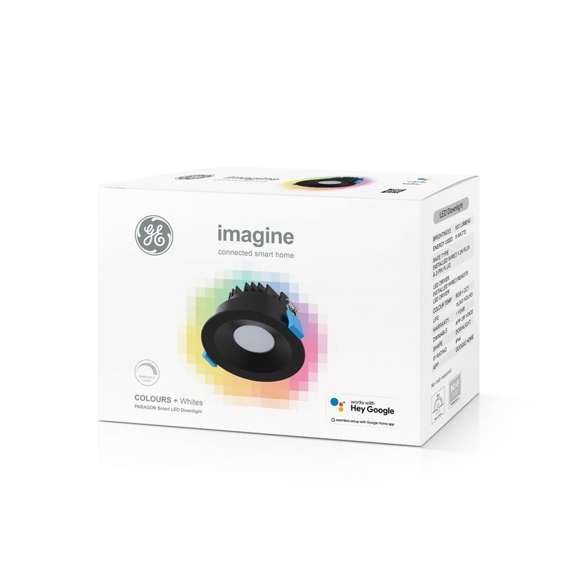 PARAGON Colours + Whites 800LM DownLight Black IC-4/IC-F