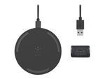 BELKIN QI Wireless 15W Charging Pad, Black, Include 24W Wall Charger with Cable, 2YR