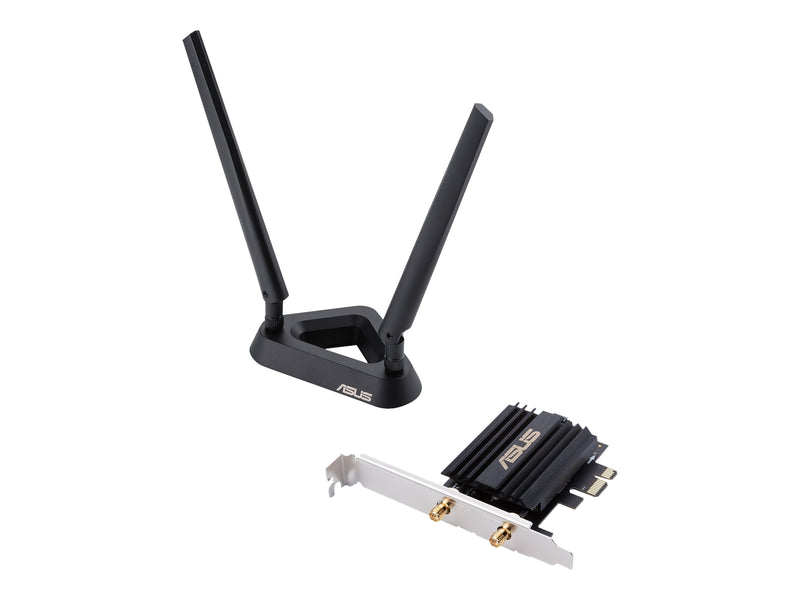 ASUS AX3000 Dual Band Wifi 6 Wireless and BLuetooth 5.0 PCI-E Adapter, EXT ANT(2), 3YR