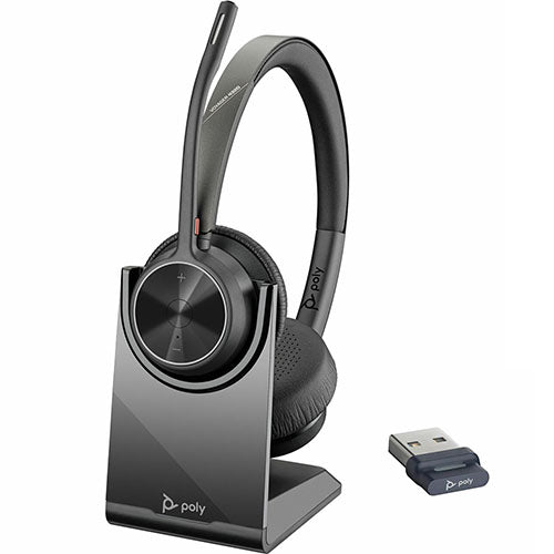 POLY VOYAGER 4320 UC, Stereo , Wirless Headset , Charging Stand , BT700 Dongle USB-A