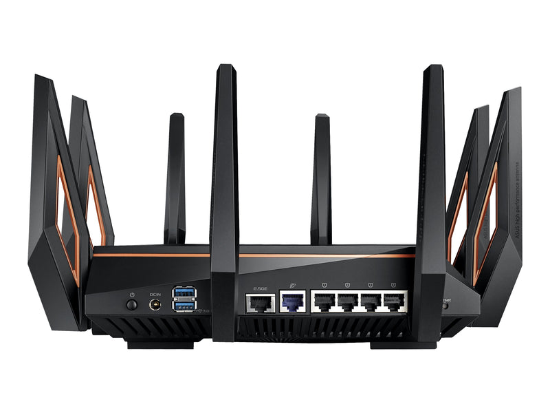 ASUS AX11000 Wireless Tri Band Rog 10 Gigbit Router,10 GbE(4),USB 3.1(2),ANT(8),3YR WTY