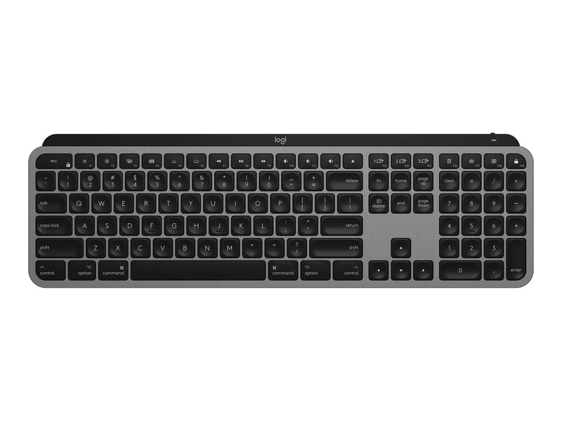 LOGITECH MX Keys Wireless Keyboard,Illuminated Unifying Receiver,BT,Grey,For Mac Only- 1YR