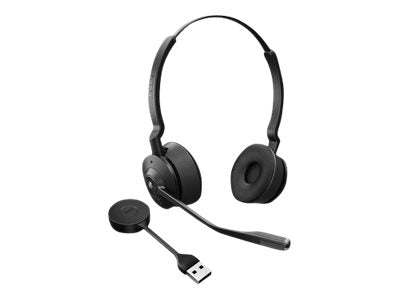 JABRA Engage 55 MS Stereo Dect Headset,Link 400A Bluetooth Dongle,Soft/Desk Phone,USB-A