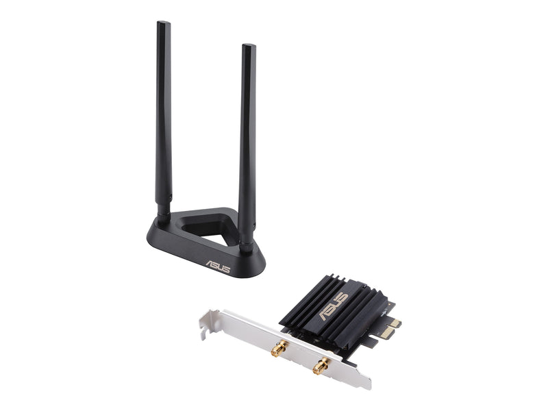 ASUS AX3000 Dual Band Wifi 6 Wireless and BLuetooth 5.0 PCI-E Adapter, EXT ANT(2), 3YR