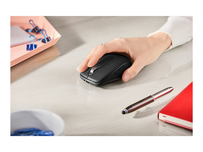 LOGITECH MX Anywhere 3S Wireless Mouse, Multi Device,Unifying Receiver,BT,Graphite-1YR WTY