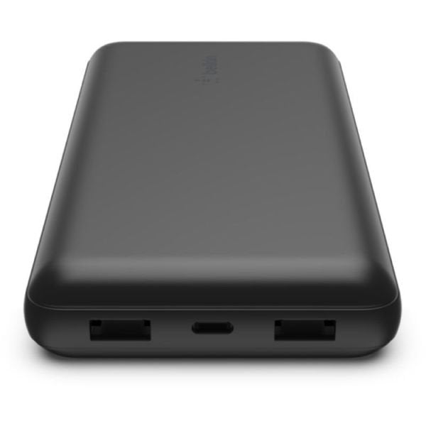 BELKIN BoostCharge PwrBank, 20K mAh, USB-C(1) PD,USB-A (2)15W, BLK, USB-C TO A Cable INC