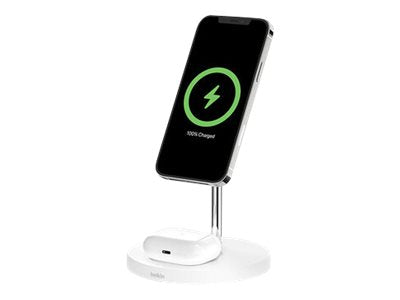 BELKIN 2-IN-1 Wireless Charger for Apple MagSafe White