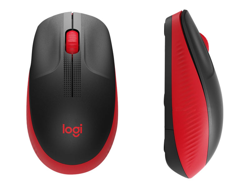 LOGITECH M190 Wireless Mouse Plug and Play, 2.4GHZ Nano Receiver - Red - 1YR WTY