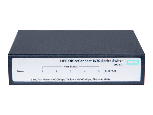 HPE 1420 5G Switch, 5 X GIG Ports, Fanless, Unmanaged, LIFE WTY