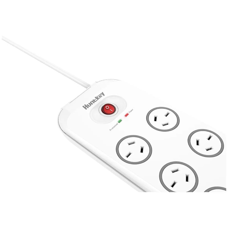 Huntkey Powerboard with 8 Sockets and 4 USB Ports 2 Pack