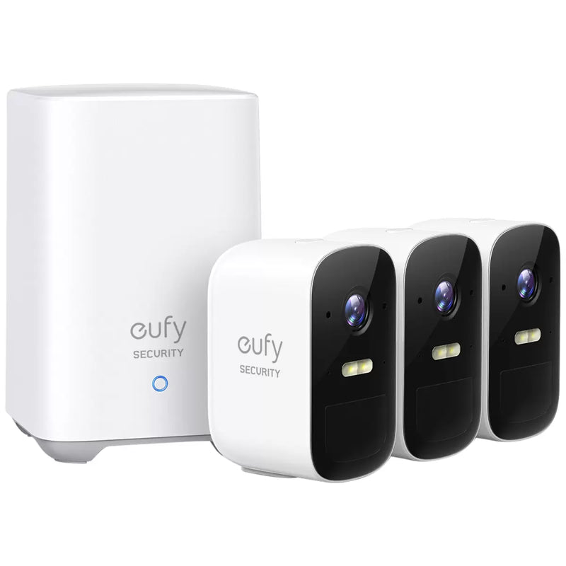 eufy 2C Three Camera Pack with Pan and Tilt Camera EUFY2C32KPTBND