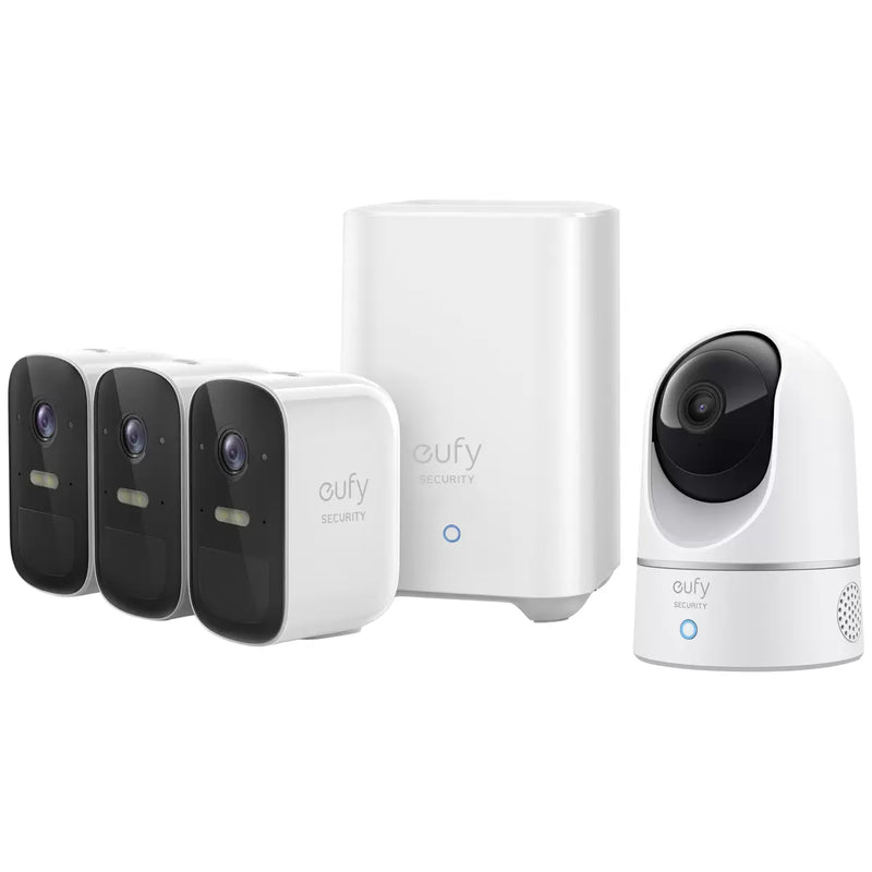 eufy 2C Three Camera Pack with Pan and Tilt Camera EUFY2C32KPTBND