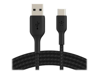 BELKIN 3M BoostCharge USB-C to USB-A Charge/SYNC Cable, Braided, Black, 2 YR WTY