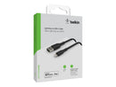 BELKIN 2M USB-A to Lightning Charge/SYNC Cable, Braided, MFi, BLK, 2 YR WTY
