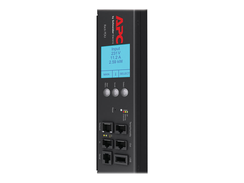 APC Metered Vertical PDU, 230V, 16A, 3.3KW, C13(18), C19(2), IEC-320, 2YR