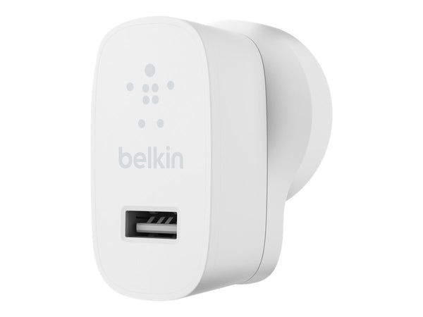 BELKIN 1 PORT Wall Charger, 12W, USB-A (1), Boost Charge, White, 2YR WTY With $2500 CEW