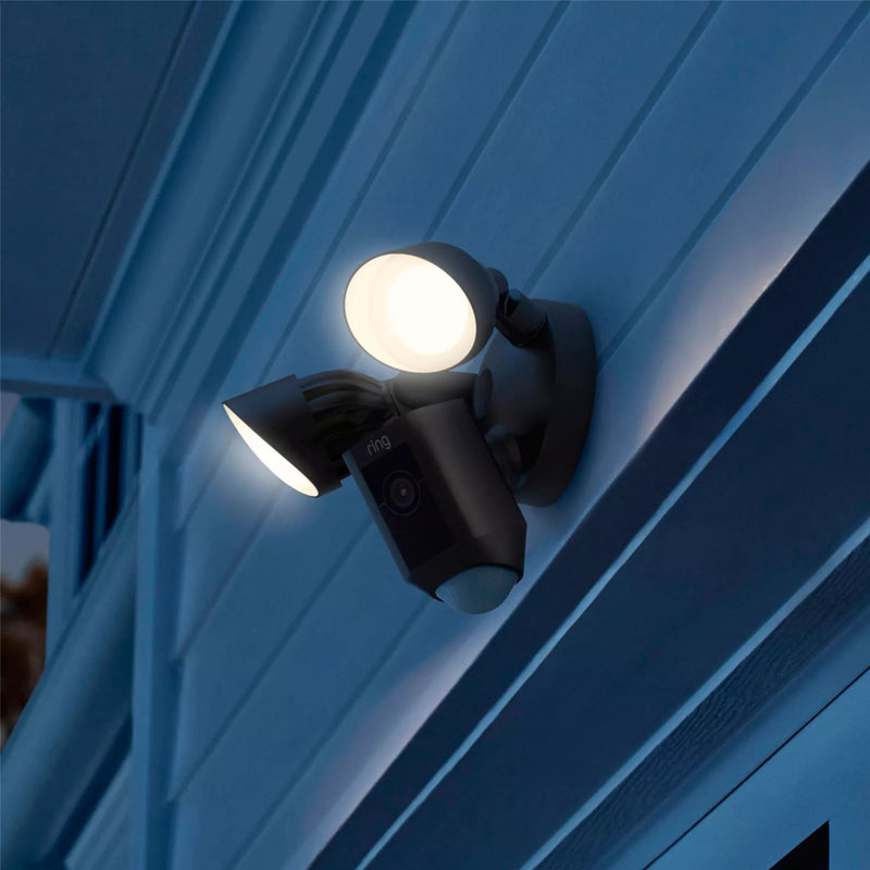 RING Floodlight Camera Wired Plus - Black [B08F63QFMP]