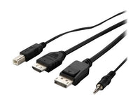Belkin KVM Dual DVI to HDMI and DP to DP (DVI/DP/USB A/AUD CBL to HDMI/DP/USB B/AUD CBL),1