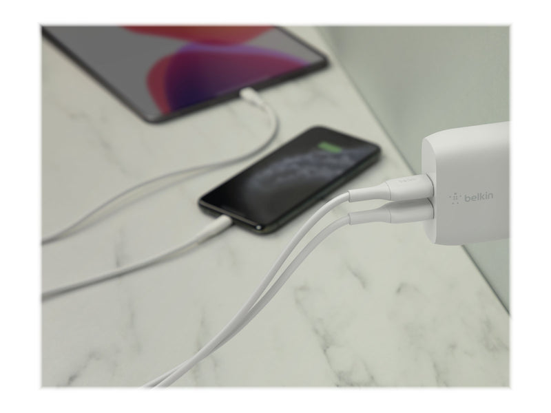 BELKIN 2 Port Wall Charger, 12W, USB-A (2), Boost Charge, White, 2YR WTY With $2500 CEW