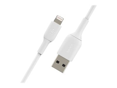 BELKIN 2M USB-A to Lightning Charge/SYNC Cable, MFi, WHT, 2 YR WTY