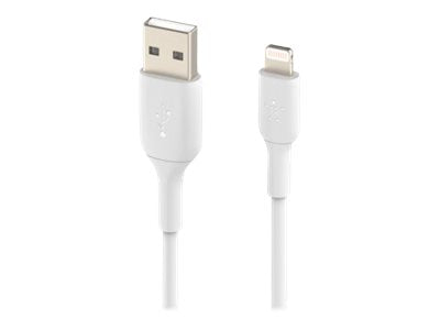 BELKIN 2M USB-A to Lightning Charge/SYNC Cable, MFi, WHT, 2 YR WTY