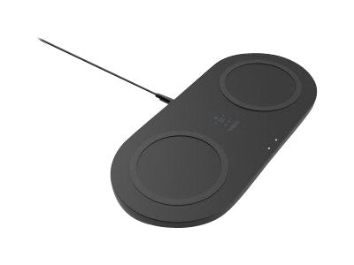 BELKIN Dual QI Wireless 15W Charging Pad for 2 Devices(Smartphone and Airpod), Black, 2YR