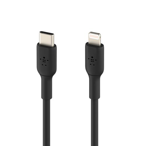 BELKIN 1M USB-C to Lightning Charge/SYNC Cable, MFi, Black, 2 YR