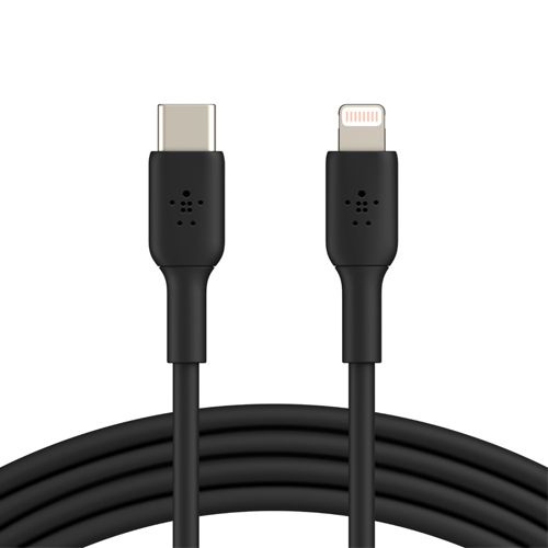 BELKIN 1M USB-C to Lightning Charge/SYNC Cable, MFi, Black, 2 YR