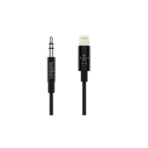 BELKIN 90CM Lightning to 3.5MM Audio Cable, MFi, BLK