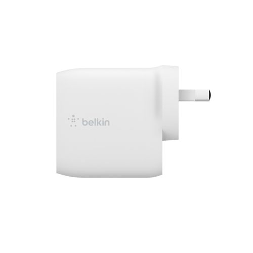 BELKIN 2 Port Wall Charger, 12W, USB-A (2), Boost Charge, White, Include USB-A TO C Cable,