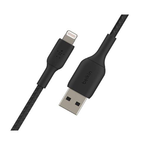 BELKIN 1M USB-A TO Lightning Charge/SYNC Cable, Braided, Black, 2 YRS