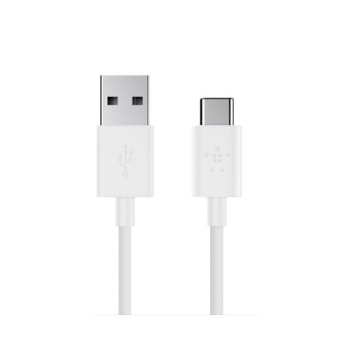 BELKIN 1M USB-A TO USB-C Charge/SYNC Cable, White, 2YR WTY