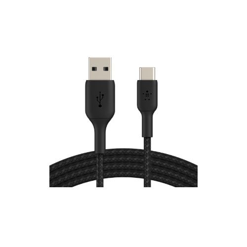 BELKIN 1M USB-A TO USB-C Charge/SYNC Cable, Braided, Black, 2YR WTY