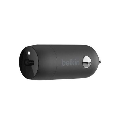 BELKIN 1 Port Car Charger, 20W USB-C (1) PD, BLACK, 2 YR with $2500 CEW