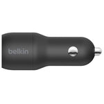 BELKIN 2 Port Car Charger, 12W/2.4A USB-A (2), BLK, 2YR with $2500 CEW