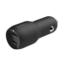 BELKIN 2 Port Car Charger, 12W/2.4A USB-A (2), BLK, 2YR with $2500 CEW
