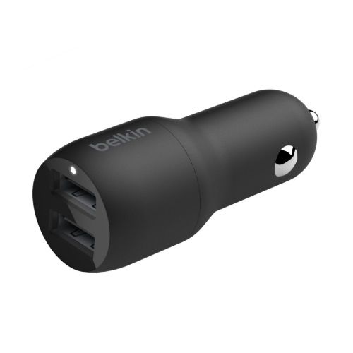 BELKIN 2 Port Car Charger, 12W/2.4A USB-A (2), BLK, 2YR with $2500 CEW