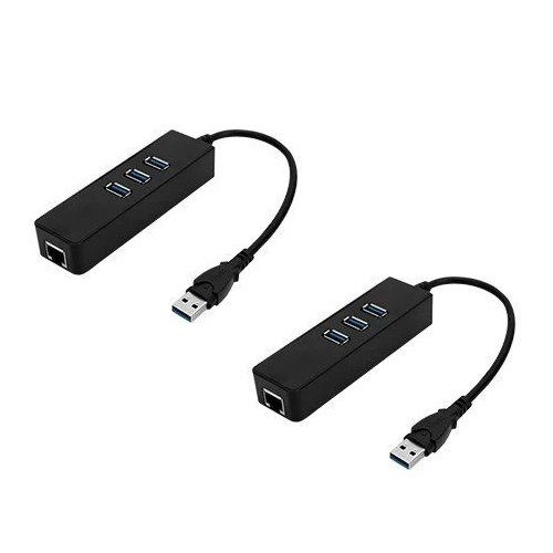 BLUPEAK USB-A 3.0 to RJ45 Gigabit Ethernet Adapter + 3 USB Hub