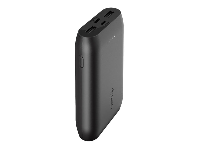 BELKIN Multi-Port Power Bank, 10K mAh, USB-C(1), USB(2), BLK USB-A TO C Cable, 2YR