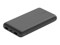 Belkin BoostCharge PwrBank, 20K mAh, USB-C(1) PD,USB-A (2)15W, BLK, USB-C TO A Cable INC