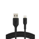 BELKIN 2M USB-A to Lightning Charge/SYNC Cable, MFi, BLK, 2 YR WTY