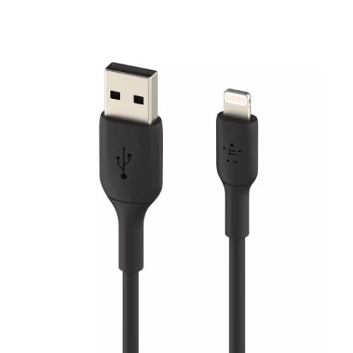 BELKIN 2M USB-A to Lightning Charge/SYNC Cable, MFi, BLK, 2 YR WTY