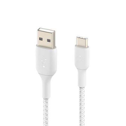 BELKIN 1M USB-A TO USB-C Charge/SYNC Cable, Branded, White, 2YR WTY