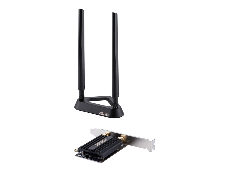 ASUS AX3000 Dual Band Wifi 6 Wireless and BLuetooth 5.0 PCI-E Adapter, EXT ANT(2), 3YR