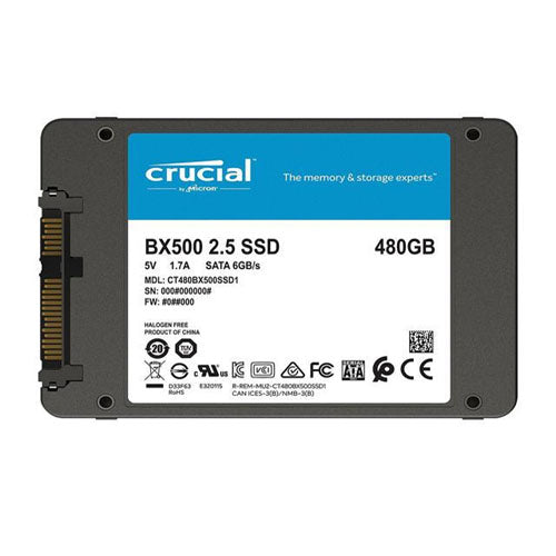 CRUCIAL BX500 1TB, 2.5" Internal Sata SSD, 540R/500W MB/s, 3YR WTY